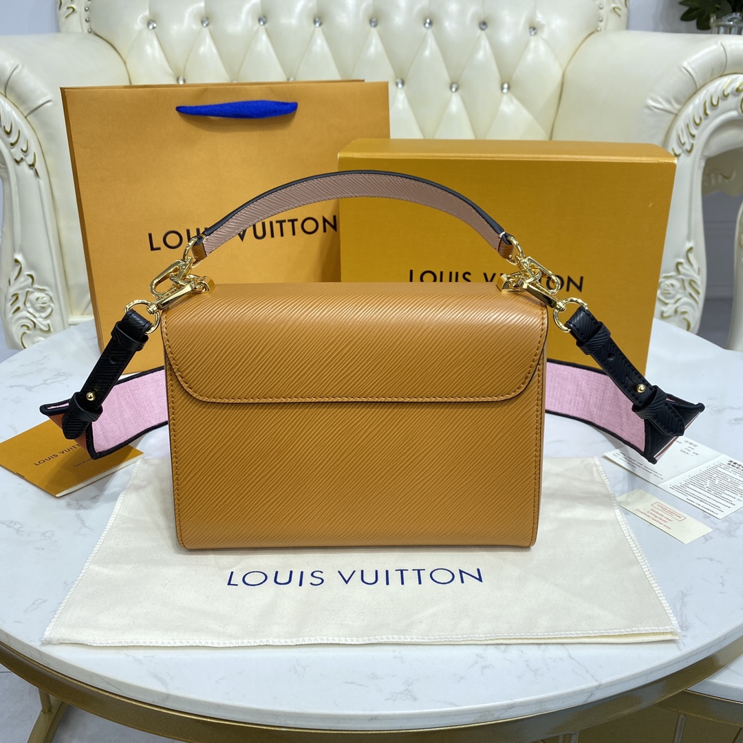 Louis Vuitton TWIST MM Handbag Epi Leather M59026 Gold Cipango